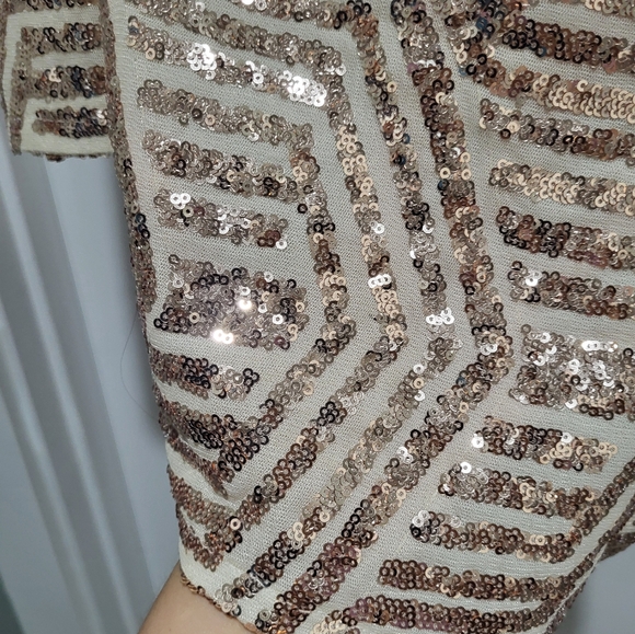 Gold sequin romper size XL - Picture 4 of 9